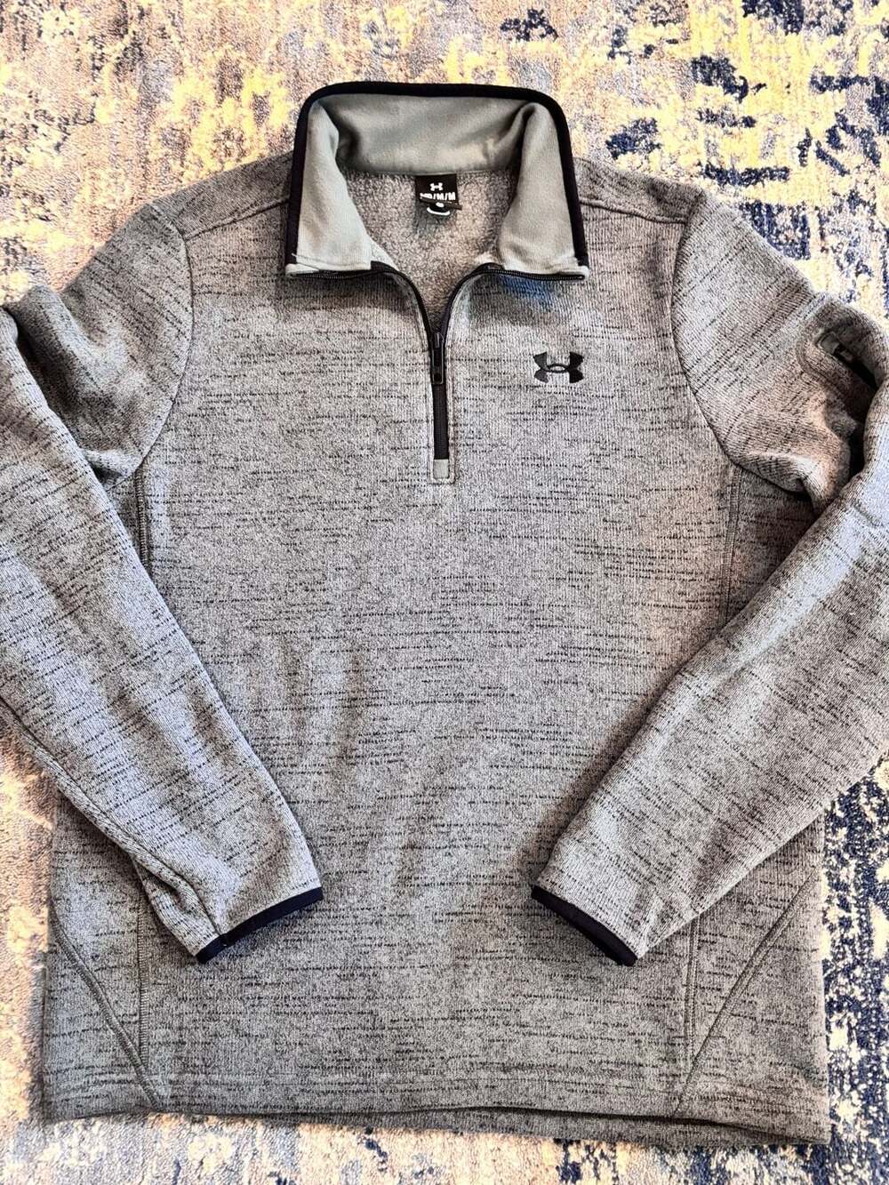 Under Armour Men's Gray Heather Fleece 1/2 Zip Pullover Size Medium Mock Neck
